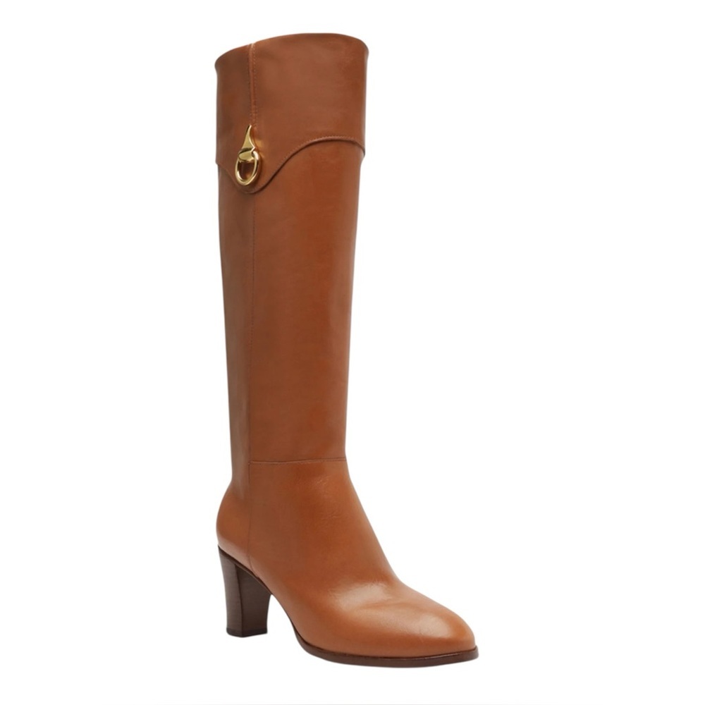 Arezzo Women's Vivian Mid Block Heel Boots - Caramel